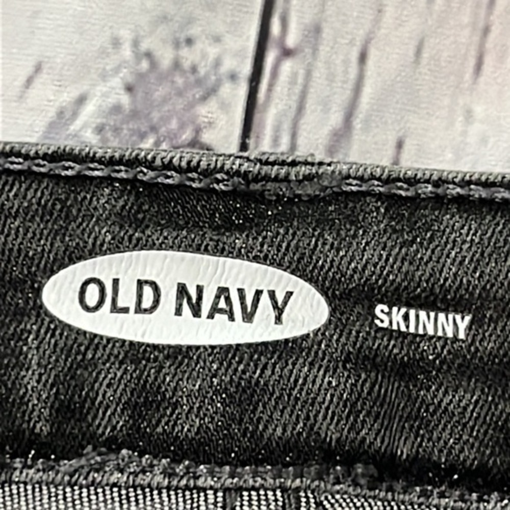 Old Navy black washed size 12 skinny - Picture 3 of 12